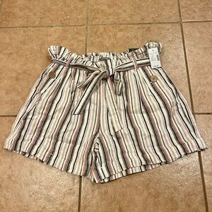 NWT Maurice’s Striped Paper Bag Shorts